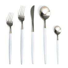 Load image into Gallery viewer, Golden Flatware Set 18/10 20pcs Stainless Steel Dinnerware