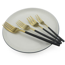 Load image into Gallery viewer, Kitchen Cutlery Black 4pcs Dinnerware Set