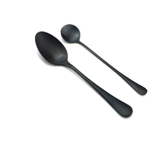 Load image into Gallery viewer, Matte Black Western Plated Tableware Set