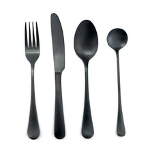 Load image into Gallery viewer, Matte Black Western Plated Tableware Set