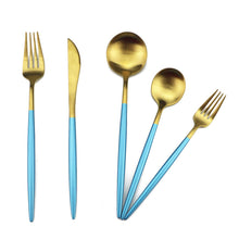 Load image into Gallery viewer, New Style Black Gold 20pcs Dinnerware Set