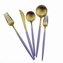 Load image into Gallery viewer, New Style Black Gold 20pcs Dinnerware Set