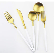 Load image into Gallery viewer, New Style Black Gold 20pcs Dinnerware Set