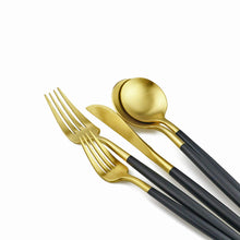 Load image into Gallery viewer, New Style Black Gold 20pcs Dinnerware Set
