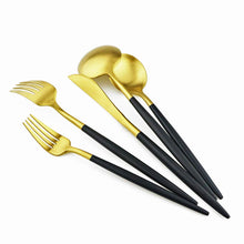 Load image into Gallery viewer, New Style Black Gold 20pcs Dinnerware Set