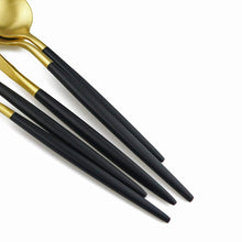 Load image into Gallery viewer, New Style Black Gold 20pcs Dinnerware Set