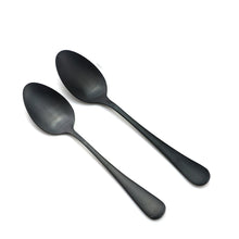 Load image into Gallery viewer, Rainbow Blue Black Stainless Steel 24pcs Cutlery Set