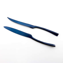 Load image into Gallery viewer, Royal Blue Stainless Steel Dinnerware Set