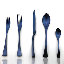 Load image into Gallery viewer, Royal Blue Stainless Steel Dinnerware Set