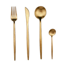Load image into Gallery viewer, Royal Golden Stainless Steel Flatware 8pcs Cutlery Set