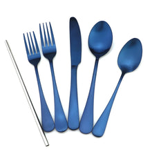 Load image into Gallery viewer, Silver Matte Stainless Steel 20pcs Dinnerware Set