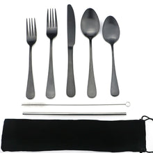 Load image into Gallery viewer, Silver Matte Stainless Steel 20pcs Dinnerware Set