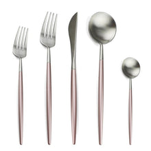 Load image into Gallery viewer, Stylish Matte Rose Flatware 20pcs Set