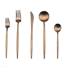 Load image into Gallery viewer, Stylish Matte Rose Flatware 20pcs Set