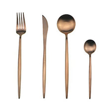 Load image into Gallery viewer, Dinnerware Black Cutlery 24pcs Set