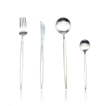 Load image into Gallery viewer, Dinnerware Black Cutlery 24pcs Set