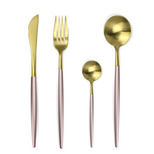 Load image into Gallery viewer, Rose Gold Tableware Set Matte