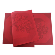 Load image into Gallery viewer, Red Flower Placemats