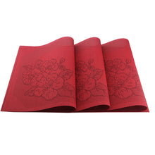 Load image into Gallery viewer, Red Flower Placemats