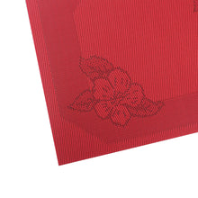 Load image into Gallery viewer, Red Flower Placemats