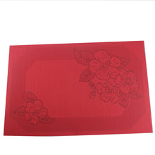 Load image into Gallery viewer, Red Flower Placemats