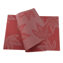 Load image into Gallery viewer, Vinyl Red Maple Leafs Heat Resistant Placemat