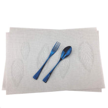 Load image into Gallery viewer, Vinyl Silver Leafs Placemats