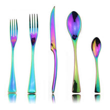 Load image into Gallery viewer, Gold Flatware Set Stainless Steel Tableware