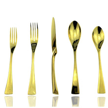 Load image into Gallery viewer, Luxury Stainless Steel Plating Gold Dinnerware Set