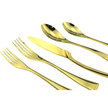 Load image into Gallery viewer, Luxury Stainless Steel Plating Gold Dinnerware Set