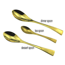 Load image into Gallery viewer, Luxury Stainless Steel Plating Gold Dinnerware Set