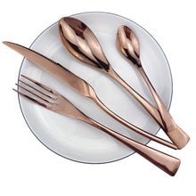 Load image into Gallery viewer, Rose Mirror Cutlery Stainless Steel Dinnerware