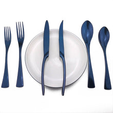 Load image into Gallery viewer, Shiny Blue Cutlery Stainless Steel Dinnerware
