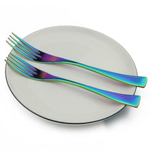 Load image into Gallery viewer, Shiny Blue Cutlery Stainless Steel Dinnerware