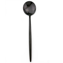 Load image into Gallery viewer, Luxury Black Rainbow Dinnerware Tableware Set Stainless Steel