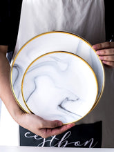 Load image into Gallery viewer, Nordic Wind Ceramics Marble Tableware Set