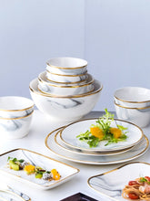 Load image into Gallery viewer, Nordic Wind Ceramics Marble Tableware Set