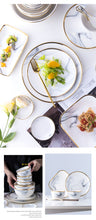 Load image into Gallery viewer, Nordic Wind Ceramics Marble Tableware Set