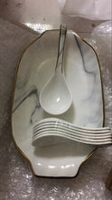 Load image into Gallery viewer, Nordic Wind Ceramics Marble Tableware Set